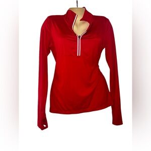 Ideology Women's Vibrant Red Zippered Sweatshirt